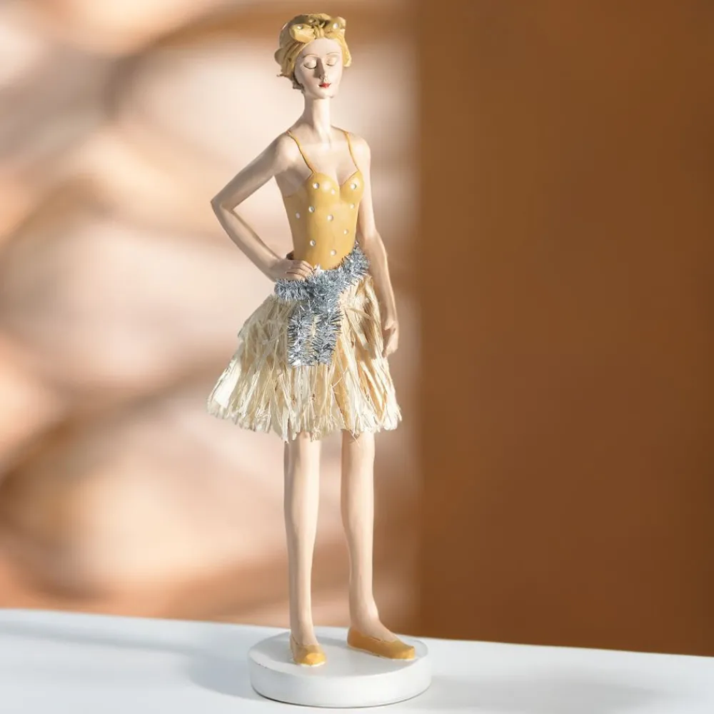 Becquet Statuette au jupon de paille< Statuette, Figurine|Décoration