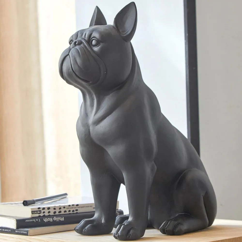Becquet Statuette chien noir< Statuette, Figurine|Décoration