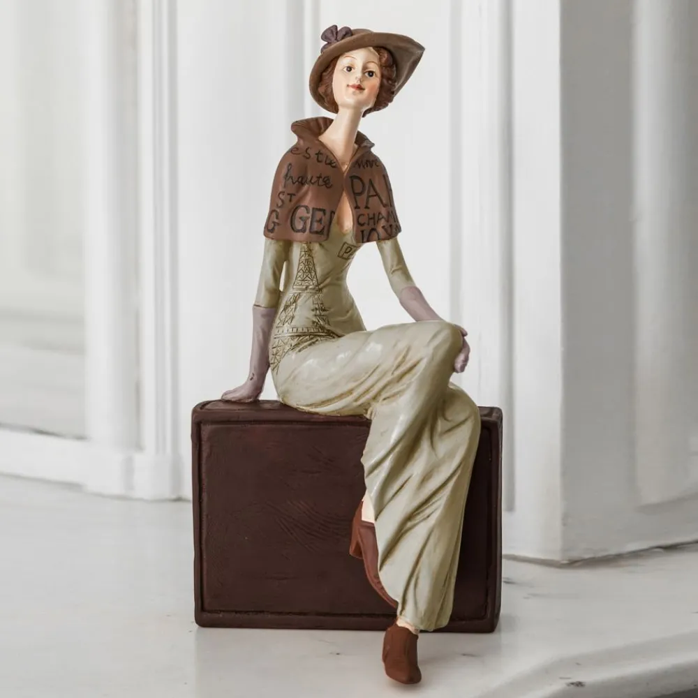 Becquet Statuette décorative femme assise< Statuette, Figurine|Décoration