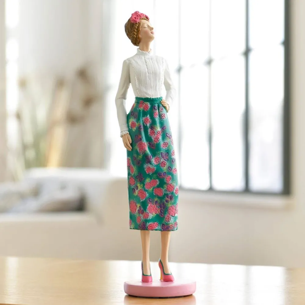 Becquet Statuette femme à la jupe fleurie - CRÉATION<Enfant Univers Des Filles|Statuette, Figurine