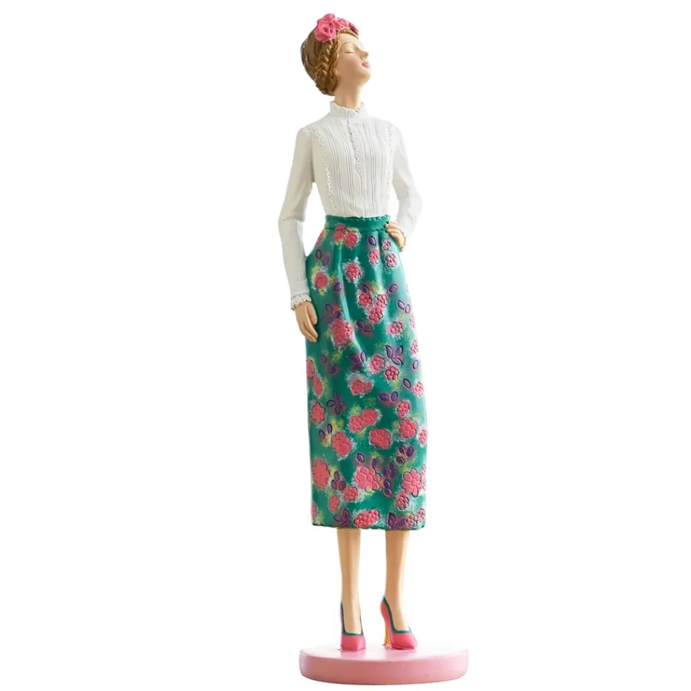 Becquet Statuette femme à la jupe fleurie - CRÉATION<Enfant Univers Des Filles|Statuette, Figurine