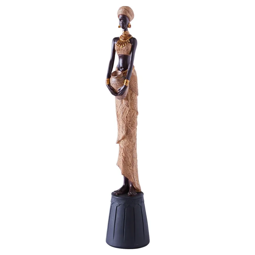 Becquet Statuette femme africaine à la jarre< Statuette, Figurine|Décoration