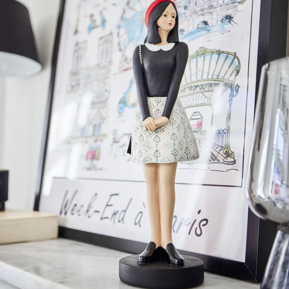 Becquet Statuette jeune femme mode parisienne - CRÉATION< Statuette, Figurine|Décoration