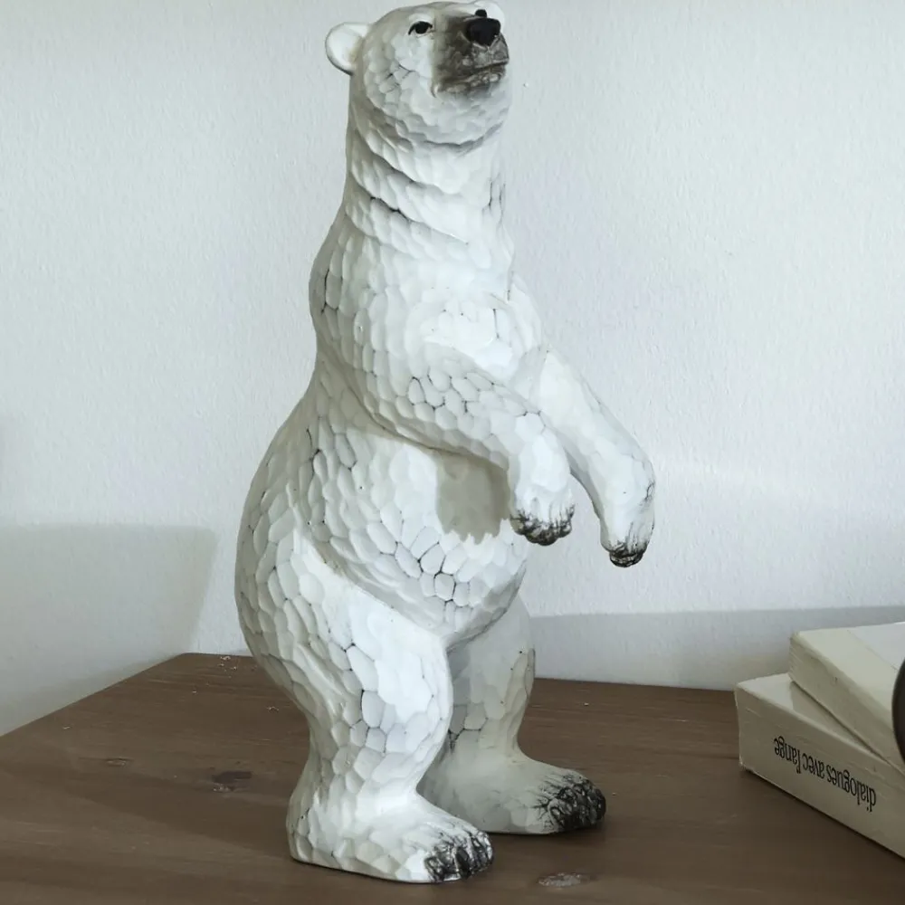 Becquet Statuette ours polaire< Statuette, Figurine|Décoration