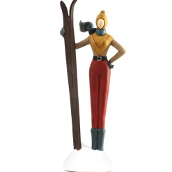 Becquet Statuette skieuse< Statuette, Figurine|Décoration