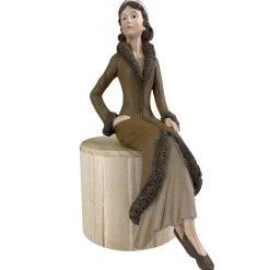 Becquet Statuettes femme au manteau - CRÉATION< Statuette, Figurine|Décoration