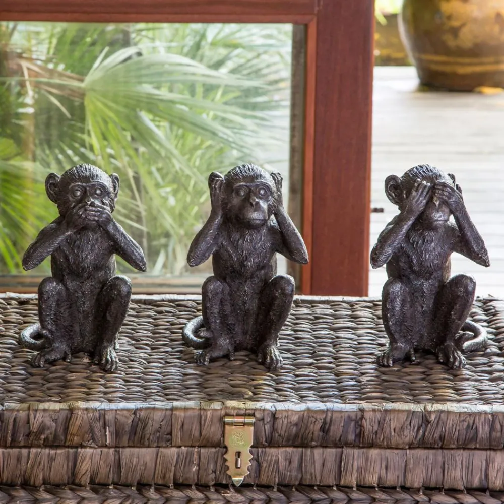 Becquet Statuettes singes de la sagesse - set de 3< Statuette, Figurine|Décoration