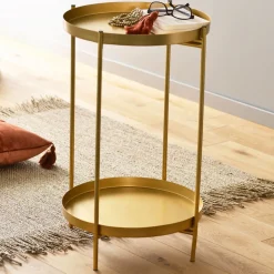 Becquet Table d'appoint double plateau< Meuble, Étagère|Décoration