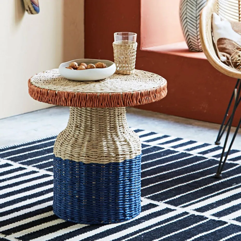 Becquet Table d'appoint tressée< Meuble, Étagère|Décoration