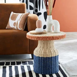 Becquet Table d'appoint tressée< Meuble, Étagère|Décoration
