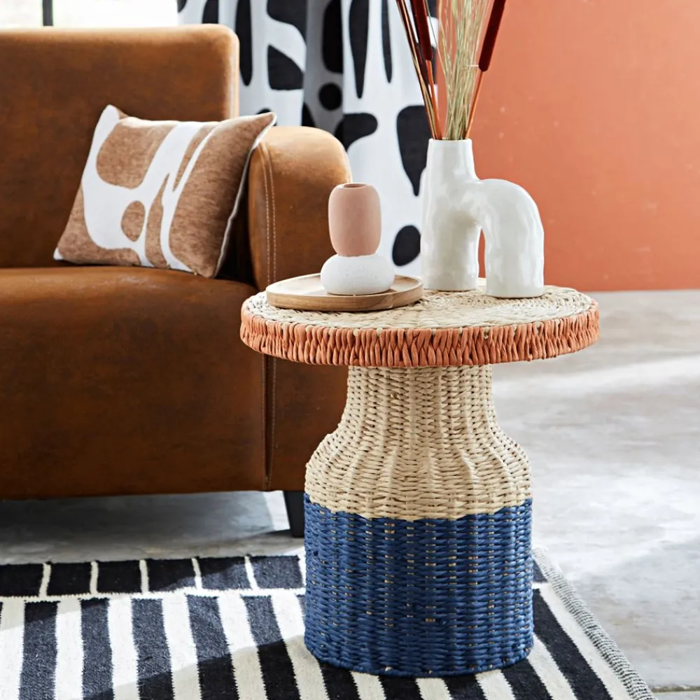 Becquet Table d'appoint tressée< Meuble, Étagère|Décoration