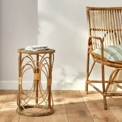 Becquet Table ronde en rotin< Meuble, Étagère|Décoration