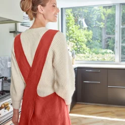 Becquet Tablier de cuisine mixte japonais en lin lavé personnalisable< Idées Cuisine|Idées Cuisine