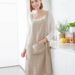 Becquet Tablier de cuisine mixte japonais en lin lavé personnalisable< Idées Cuisine|Idées Cuisine