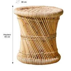 Becquet Tabouret en bambou< Meuble, Étagère|Décoration