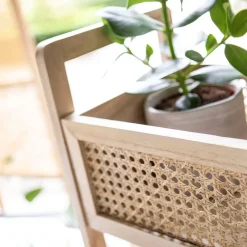 Becquet Étagère 3 casiers en bois et rotin< Rangement, Gain De Place|Meuble, Étagère