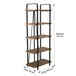 Becquet Étagère à poser bois et métal< Rangement, Gain De Place|Meuble, Étagère