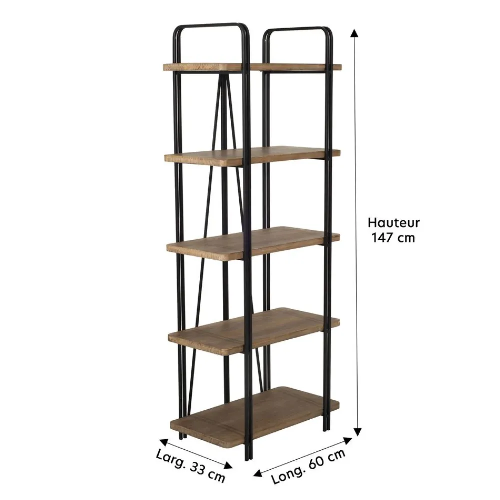 Becquet Étagère à poser bois et métal< Rangement, Gain De Place|Meuble, Étagère