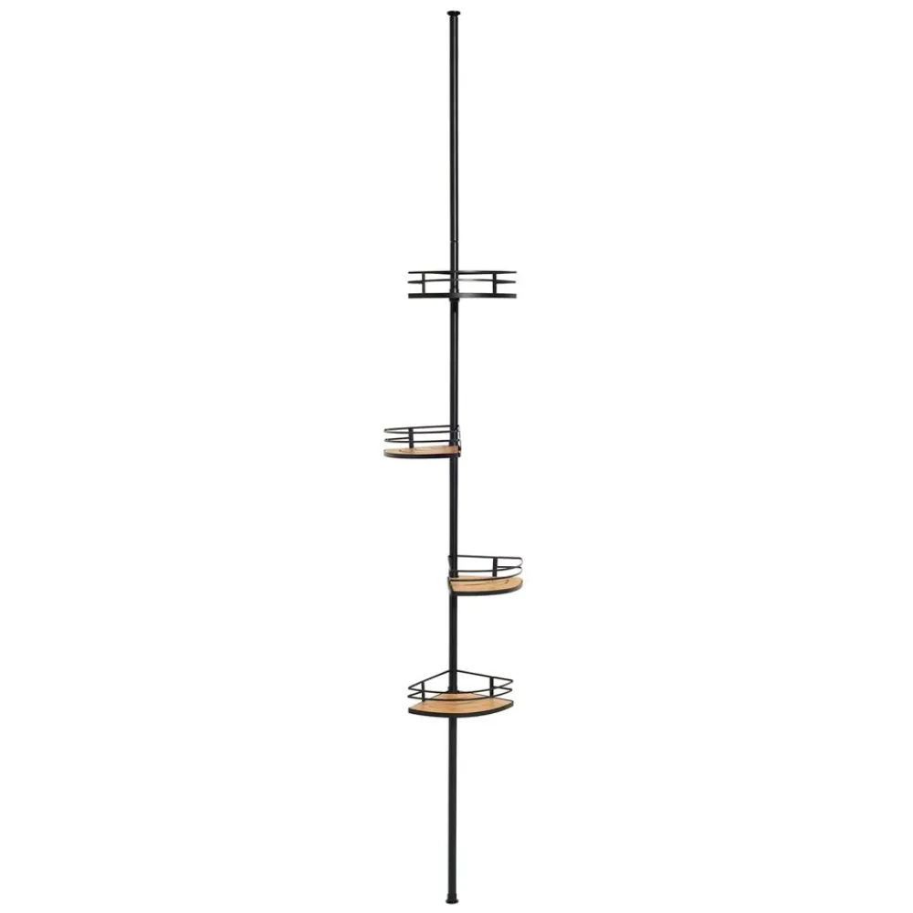 Becquet Étagère de douche télescopique inox et bambou< Accessoires De Salle De Bain|Idées Salle De Bain