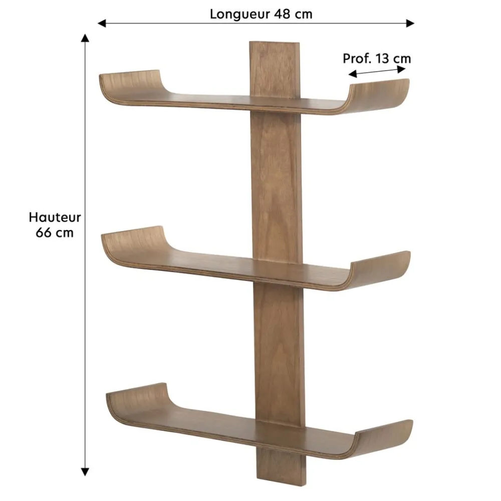 Becquet Étagère murale 3 niveaux< Rangement, Gain De Place|Meuble, Étagère
