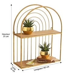 Becquet Étagère murale bois et métal< Rangement, Gain De Place|Meuble, Étagère