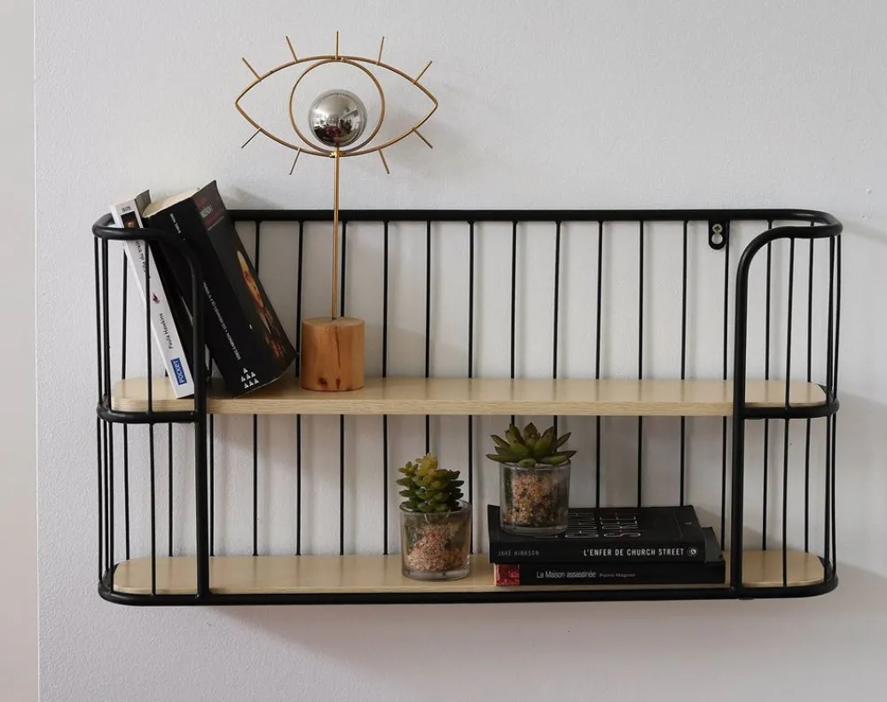 Becquet Étagère murale bois et métal< Rangement, Gain De Place|Décoration Enfant, Tapis Enfant