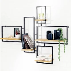 Becquet Étagère murale bois et métal< Rangement, Gain De Place|Meuble, Étagère