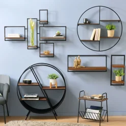 Becquet Étagère murale bois et métal< Rangement, Gain De Place|Meuble, Étagère