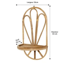 Becquet Étagère murale en rotin< Rangement, Gain De Place|Meuble, Étagère