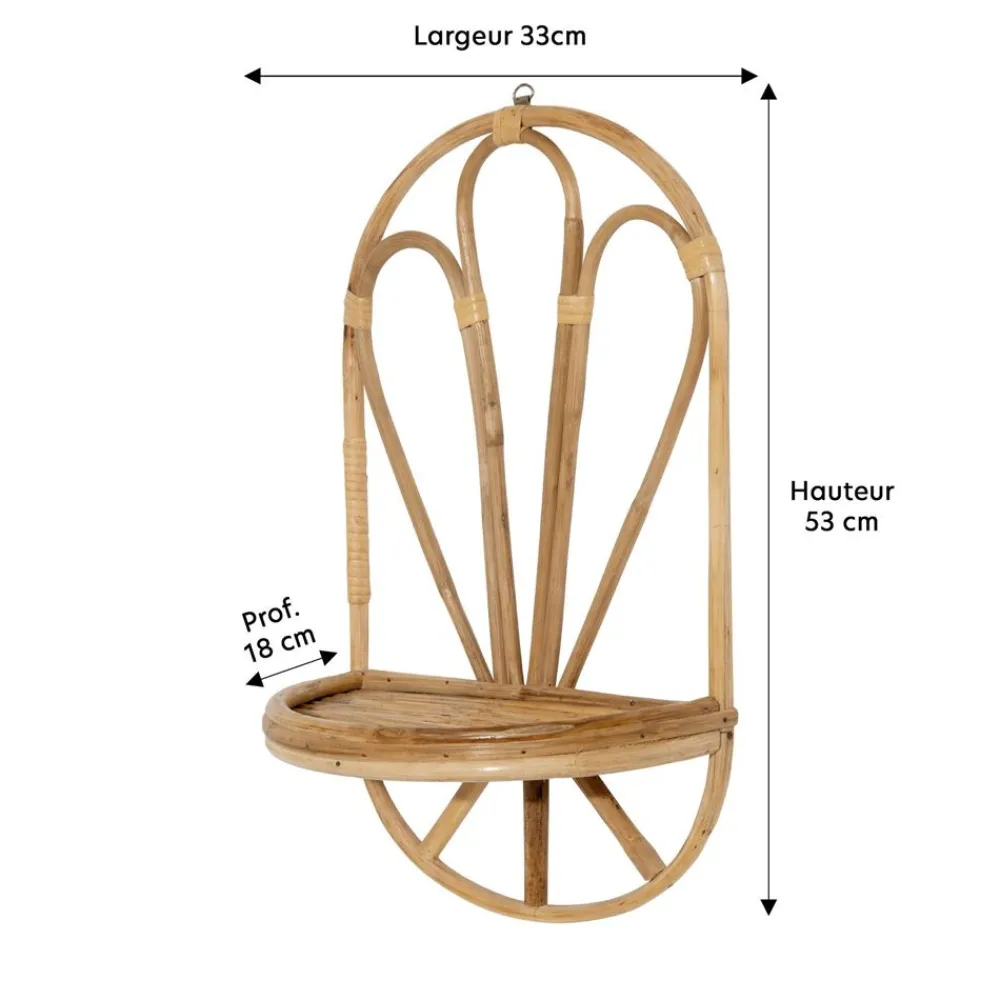 Becquet Étagère murale en rotin< Rangement, Gain De Place|Meuble, Étagère