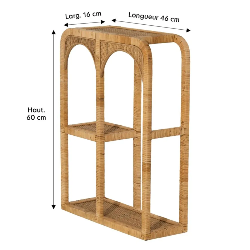 Becquet Étagère murale en rotin et bambou< Rangement, Gain De Place|Meuble, Étagère