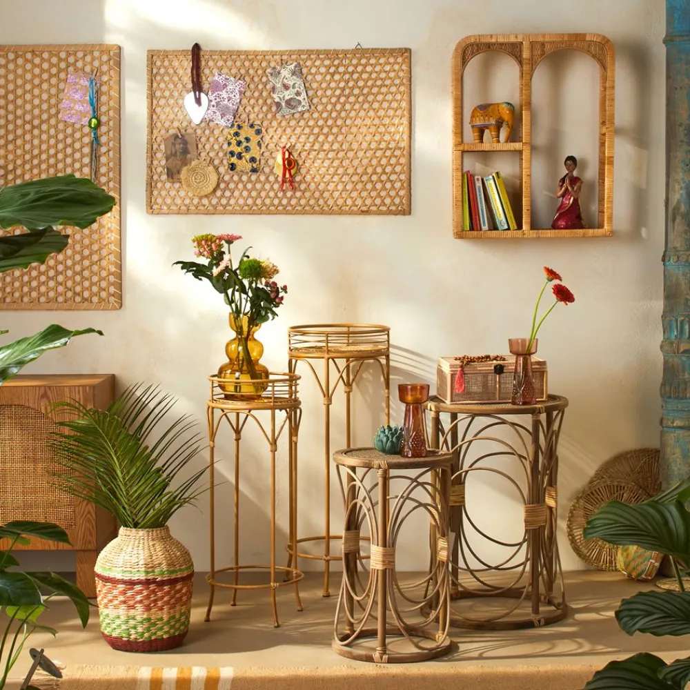 Becquet Étagère murale en rotin et bambou< Rangement, Gain De Place|Meuble, Étagère