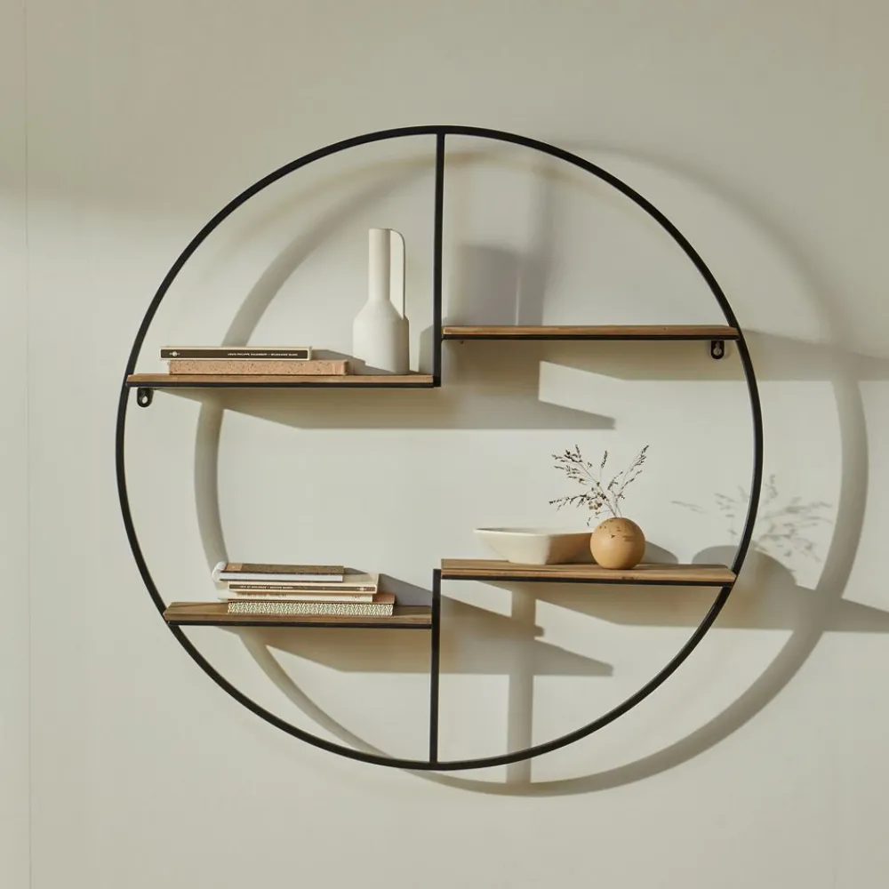 Becquet Étagère murale ronde< Rangement, Gain De Place|Meuble, Étagère
