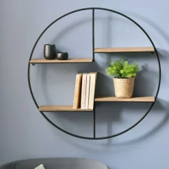 Becquet Étagère murale ronde< Rangement, Gain De Place|Meuble, Étagère