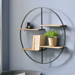 Becquet Étagère murale ronde< Rangement, Gain De Place|Meuble, Étagère