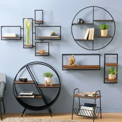 Becquet Étagère murale ronde< Rangement, Gain De Place|Meuble, Étagère
