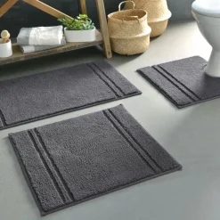 Becquet Tapis de bain coton à rayures - 1800 g/m²< Tapis De Bain, Tapis De Douche|Les Matières
