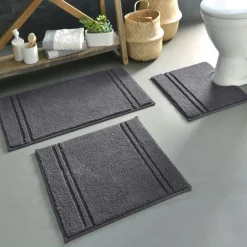 Becquet Tapis de bain coton à rayures - 1800 g/m²< Tapis De Bain, Tapis De Douche|Les Matières