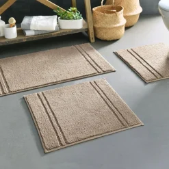 Becquet Tapis de bain coton à rayures - 1800 g/m²< Tapis De Bain, Tapis De Douche|Les Matières