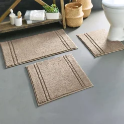Becquet Tapis de bain coton à rayures - 1800 g/m²< Tapis De Bain, Tapis De Douche|Les Matières