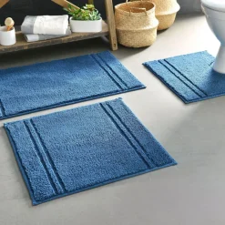 Becquet Tapis de bain coton à rayures - 1800 g/m²< Tapis De Bain, Tapis De Douche|Les Matières