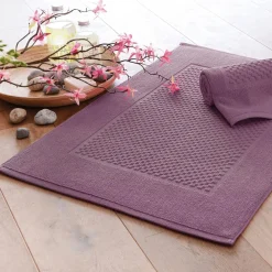Becquet Tapis de bain coton jeu de reliefs - 800 g/m² - Lot de 2< Tapis De Bain, Tapis De Douche|Les Matières