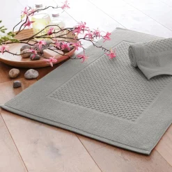 Becquet Tapis de bain coton jeu de reliefs - 800 g/m² - Lot de 2< Tapis De Bain, Tapis De Douche|Les Matières