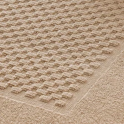Becquet Tapis de bain coton jeu de reliefs - 800 g/m² - Lot de 2< Tapis De Bain, Tapis De Douche|Les Matières