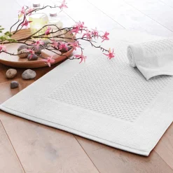 Becquet Tapis de bain coton jeu de reliefs - 800 g/m² - Lot de 2< Tapis De Bain, Tapis De Douche|Les Matières