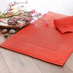 Becquet Tapis de bain coton jeu de reliefs - 800 g/m² - Lot de 2< Tapis De Bain, Tapis De Douche|Les Matières