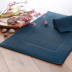 Becquet Tapis de bain coton jeu de reliefs - 800 g/m² - Lot de 2< Tapis De Bain, Tapis De Douche|Les Matières