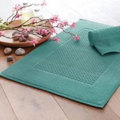 Becquet Tapis de bain coton jeu de reliefs - 800 g/m² - Lot de 2< Tapis De Bain, Tapis De Douche|Les Matières