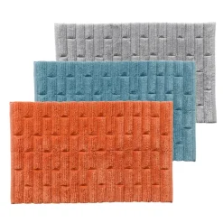 Becquet Tapis de bain en coton antidérapant motif briques< Tapis De Bain, Tapis De Douche|Les Matières