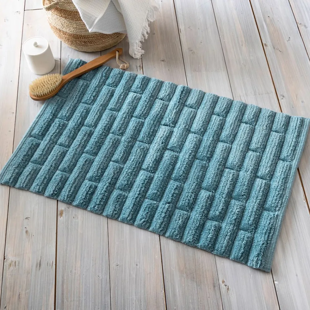 Becquet Tapis de bain en coton antidérapant motif briques< Tapis De Bain, Tapis De Douche|Les Matières